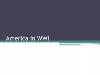 America in WWI