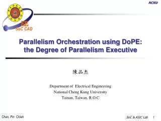 Parallelism Orchestration using DoPE : the Degree of Parallelism Executive
