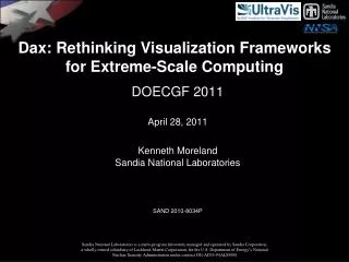 Dax : Rethinking Visualization Frameworks for Extreme-Scale Computing