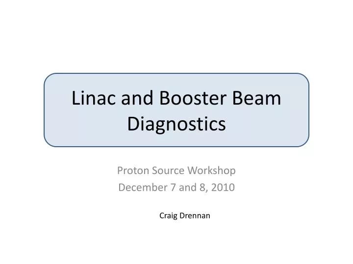 linac and booster beam diagnostics