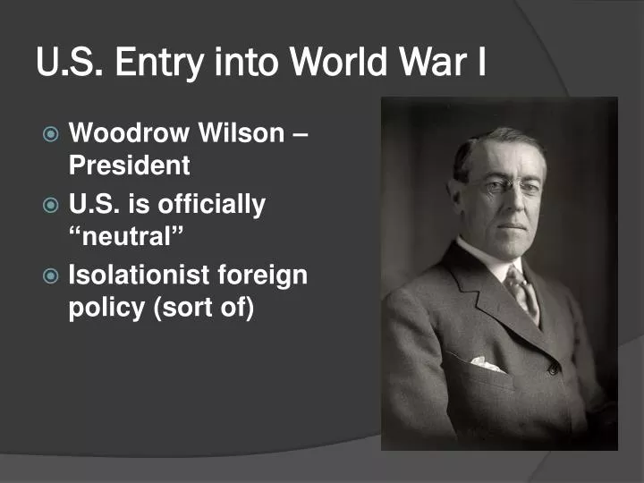 u s entry into world war i