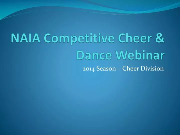 naia competitive cheer dance webinar