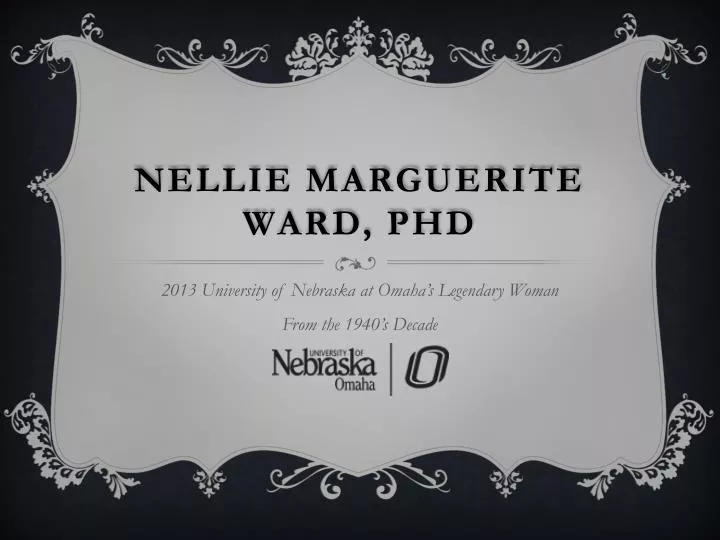 nellie marguerite ward phd