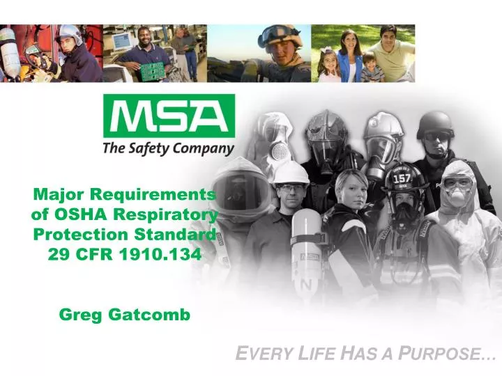 major requirements of osha respiratory protection standard 29 cfr 1910 134 greg gatcomb