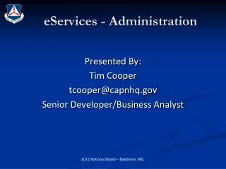 eServices - Administration
