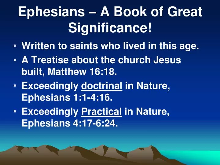 ephesians a book of great significance