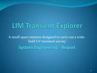 LIM Transient Explorer