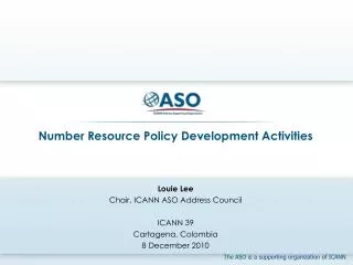 Number Resource Policy Development Activities