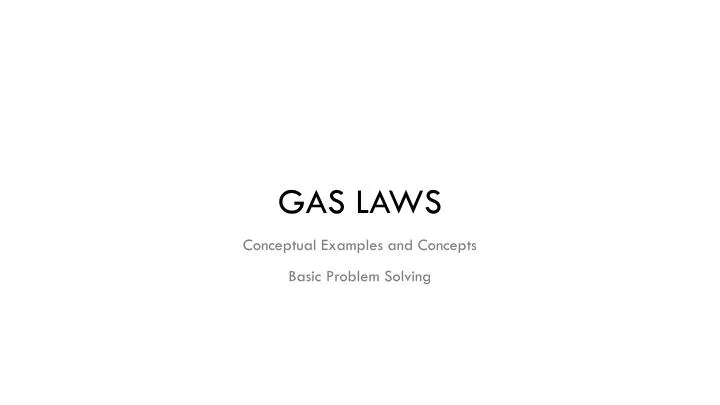 gas laws