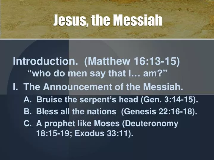 jesus the messiah