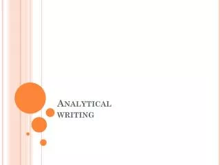 Analytical writing