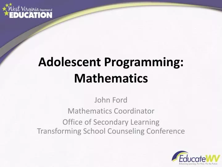 adolescent programming mathematics