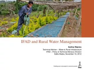 IFAD and R ural Water Management