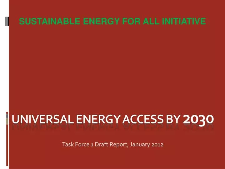 universal energy access by 2030