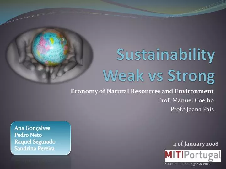 sustainability weak vs strong
