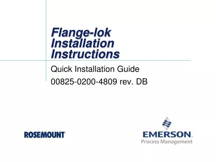 flange lok installation instructions