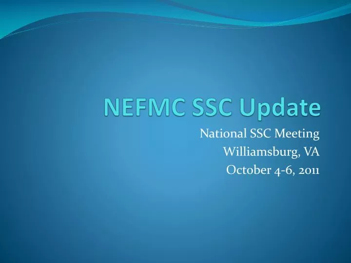 nefmc ssc update
