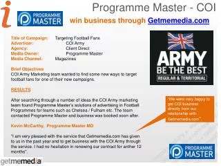 Programme Master - COI