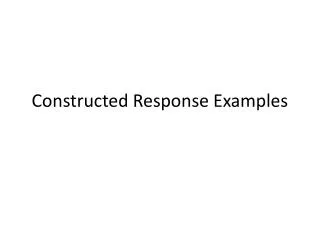 Constructed Response Examples