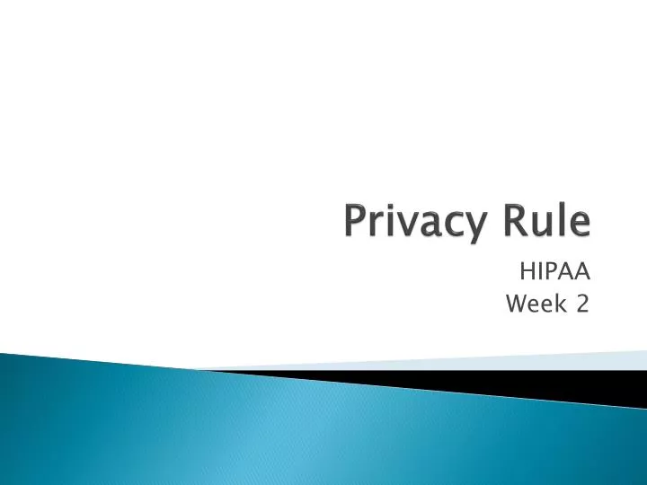 privacy rule