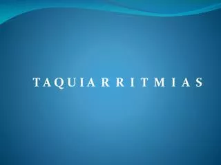 t a q u i a r r i t m i a s
