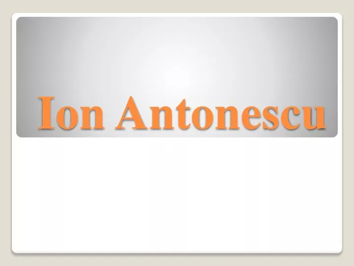 ion antonescu