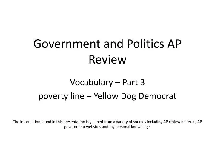 government and politics ap review