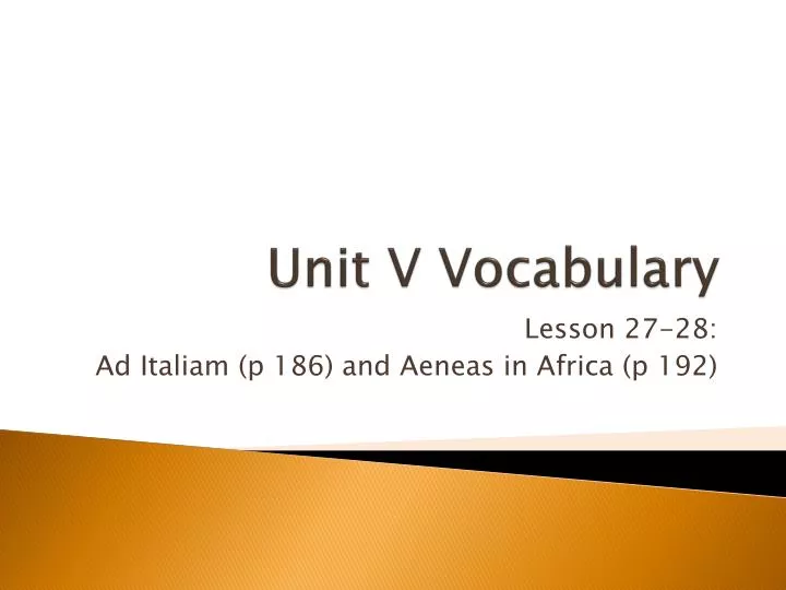 unit v vocabulary