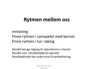 rytmen mellom oss