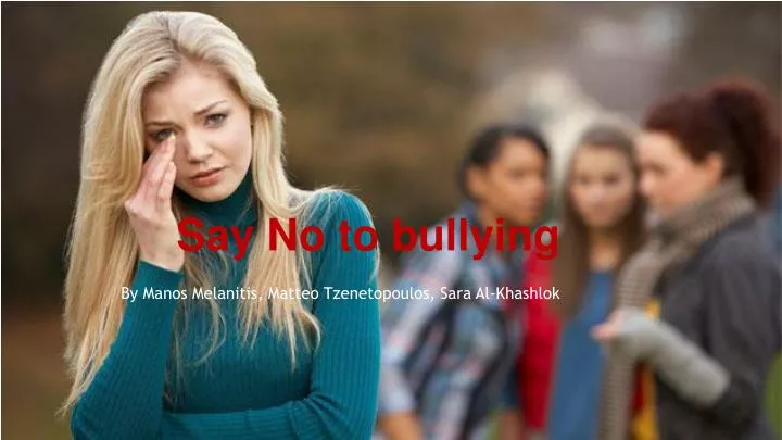 say no to bullying