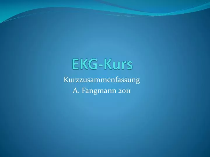 ekg kurs