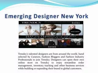 emerging designer newyork