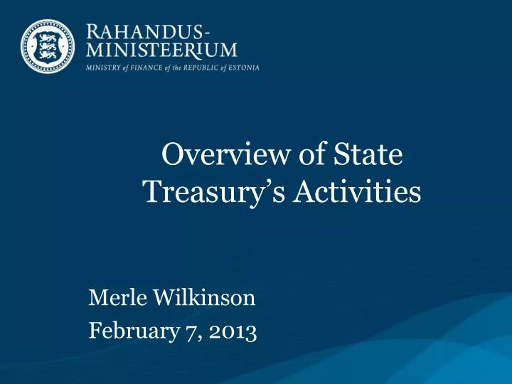 overview of state treasury s activities
