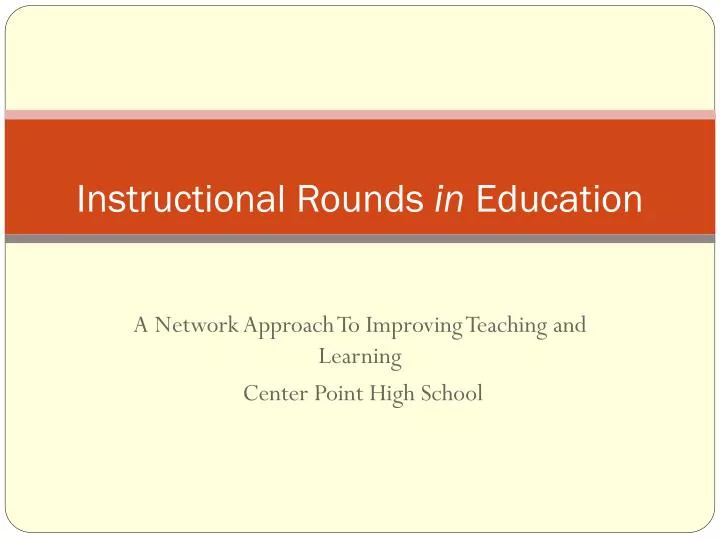 instructional rounds in education