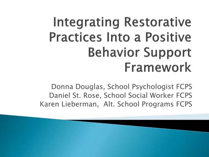 integrating restorative practices into a positive behavior support framework