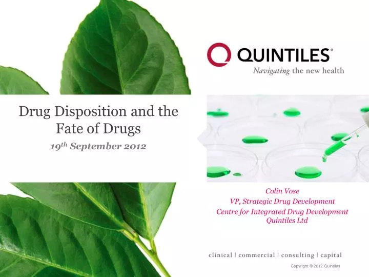 drug disposition and the fate of drugs