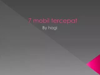 7 mobil tercepat