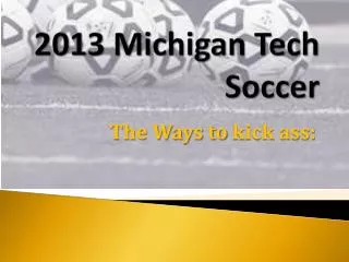 2013 Michigan Tech Soccer