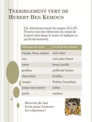 terriblement vert de hubert ben kemoun