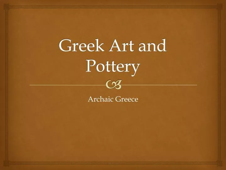 greek a rt and pottery