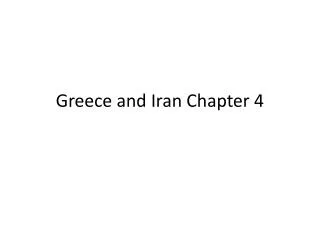 Greece and Iran Chapter 4