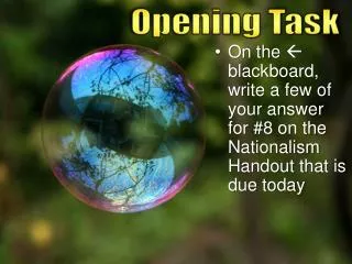 Opening Task