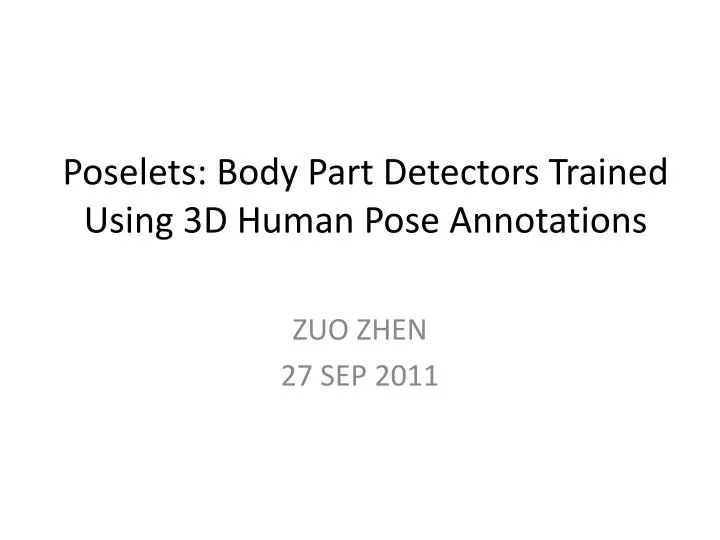 poselets body part detectors trained using 3d human pose annotations