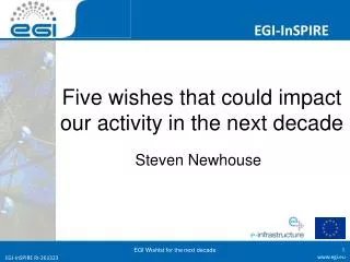 Five wishes that could impact our activity in the next decade