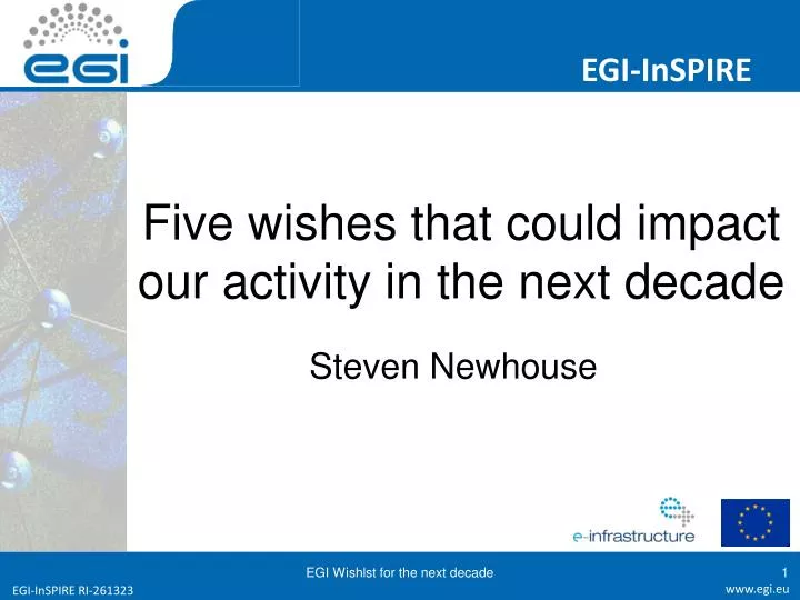 five wishes that could impact our activity in the next decade