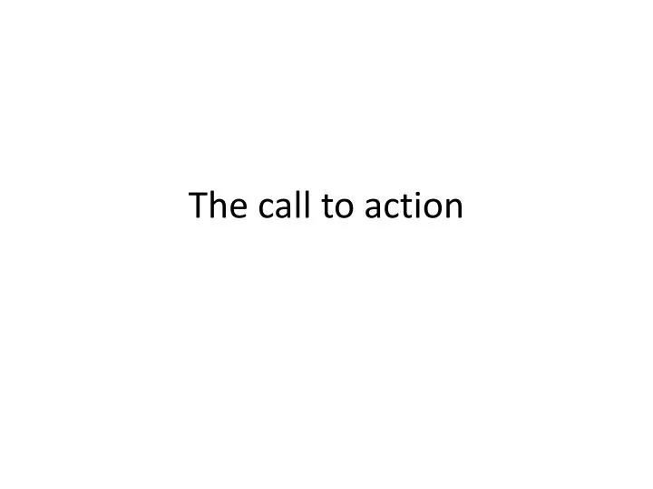the call to action