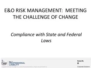 e o risk management meeting the challenge of change