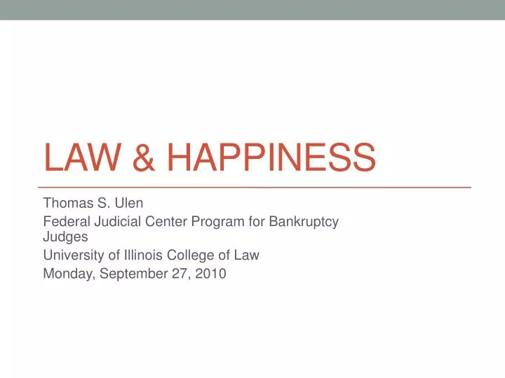 law happiness