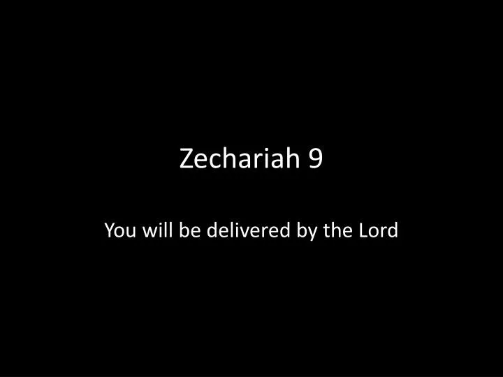 zechariah 9