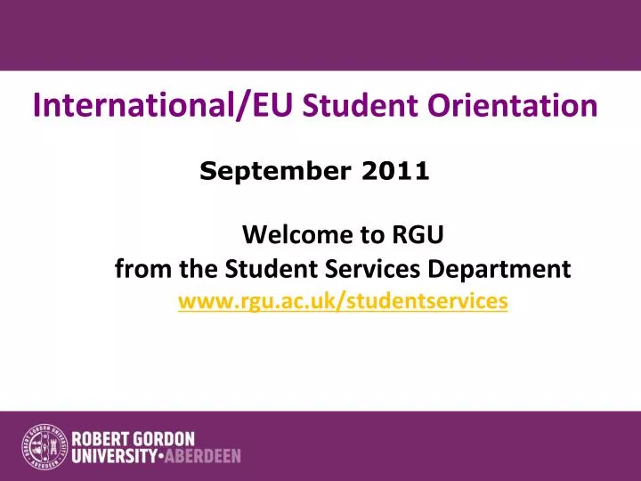 international eu student orientation september 2011